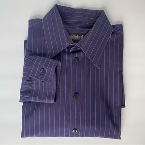 UNLISTED Kenneth Cole Mens button down dress shirt purple Large 15 34-35